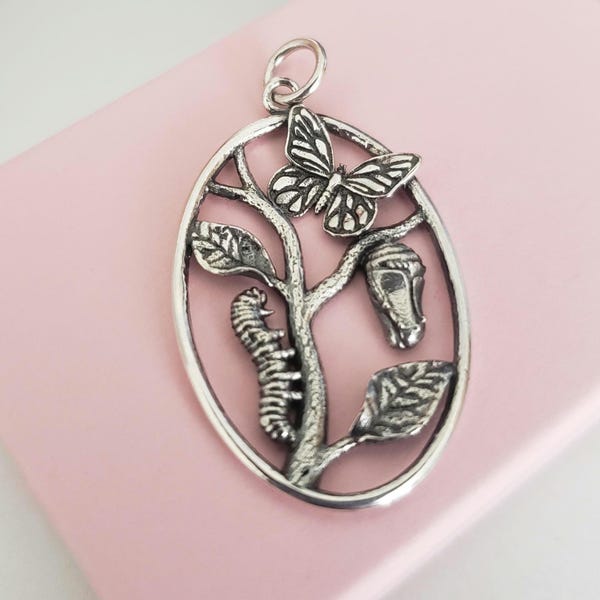 Butterfly cocoon metamorphosis charm