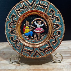 Vintage Peruvian Copper Wall Plate - Peru