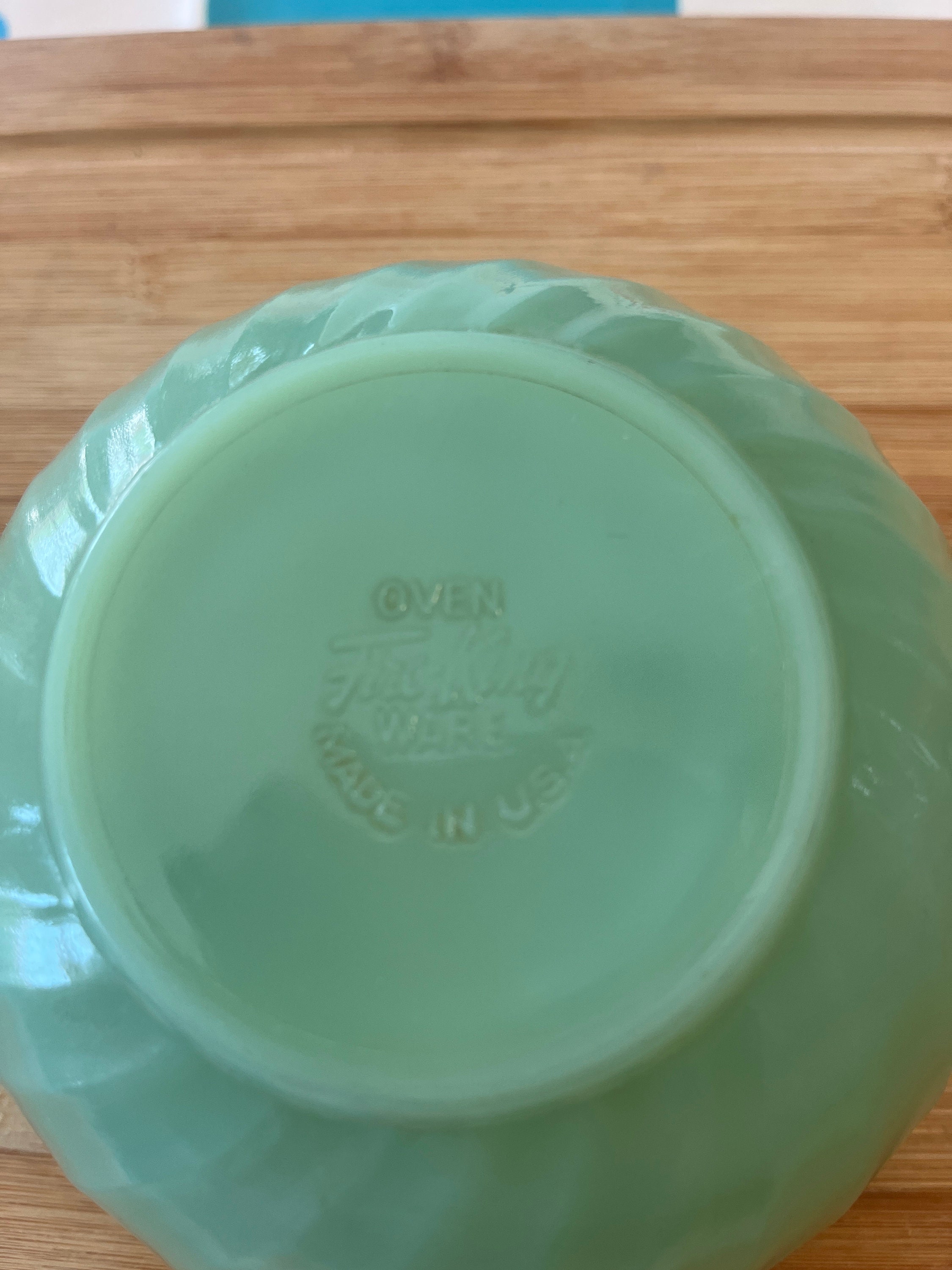 Vintage Fire King Jadeite Bowl Swirl Mixing Bowl 6 Etsy