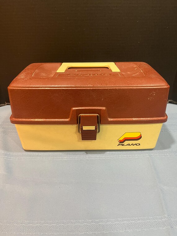 Vintage Plano 2-tier Hinged Tray Large Tackle Box - Filled W/ Fishing Tackle/lures/hooks/weights - Deep Bottom Compartment - Etsy Vintage Plano 2-tier Hinged Tray Large Tackle Box - Filled W/ Fishing Tackle/lures/hooks/weights - Deep Bottom Compartment - Etsy