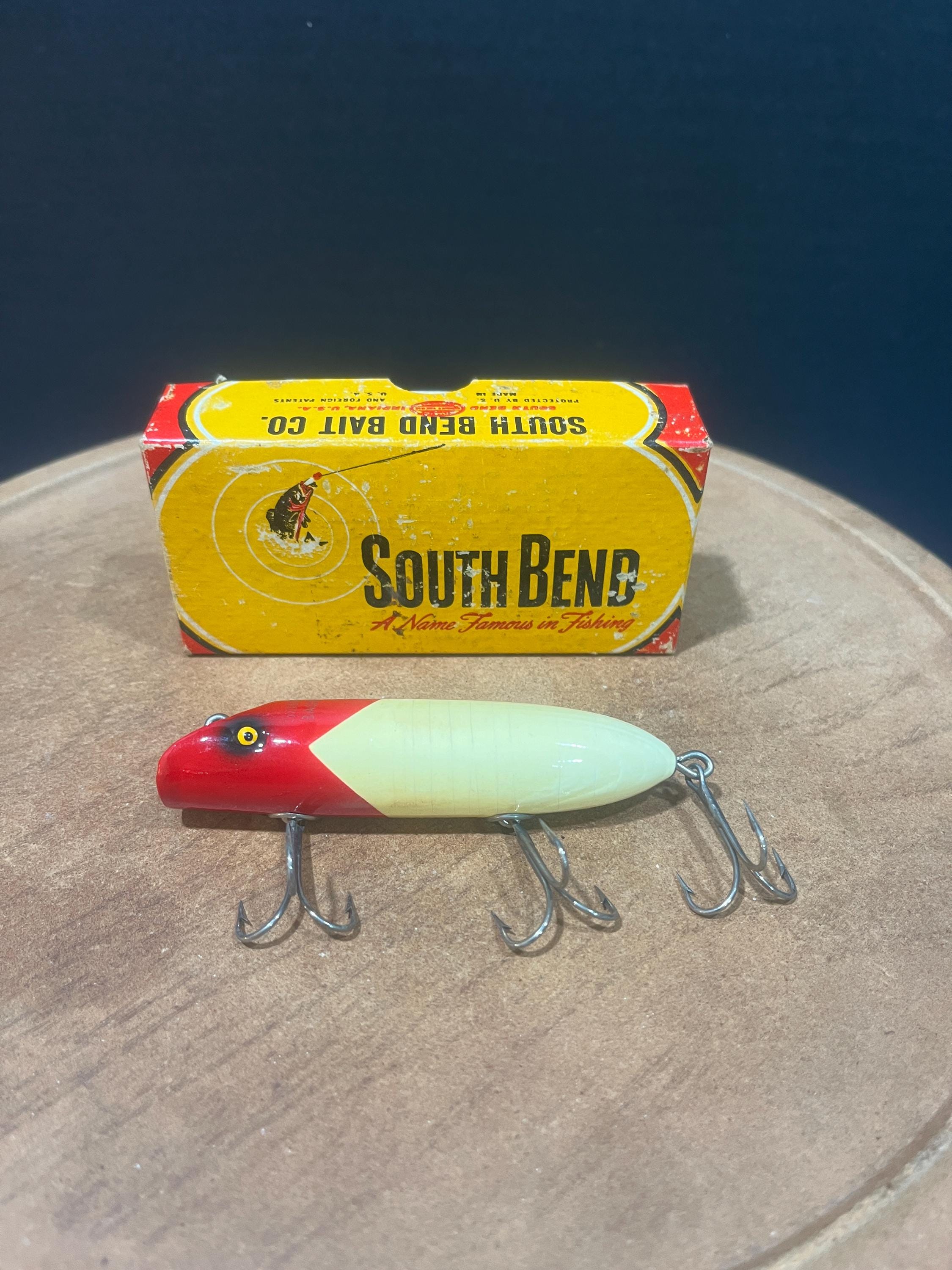 Vintage South Bend Bass Lure - Bass Oreno No. 973 RW in Vintage South Bend Bass Lure - Bass Oreno No. 973 RW in