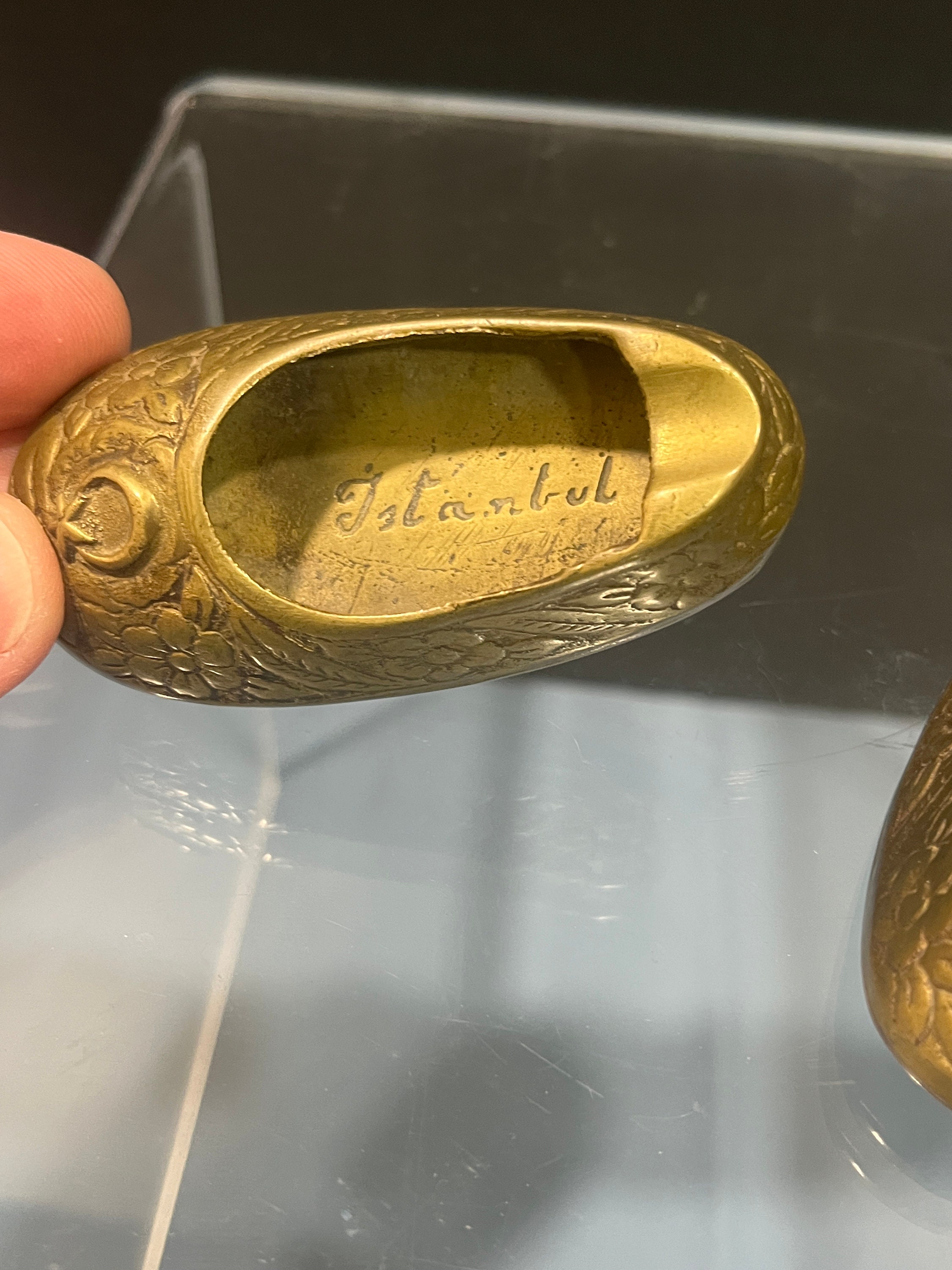 ISTANBUL 真鍮ポケット灰皿 ヴィンテージ スリッパ ISTANBUL 真鍮
