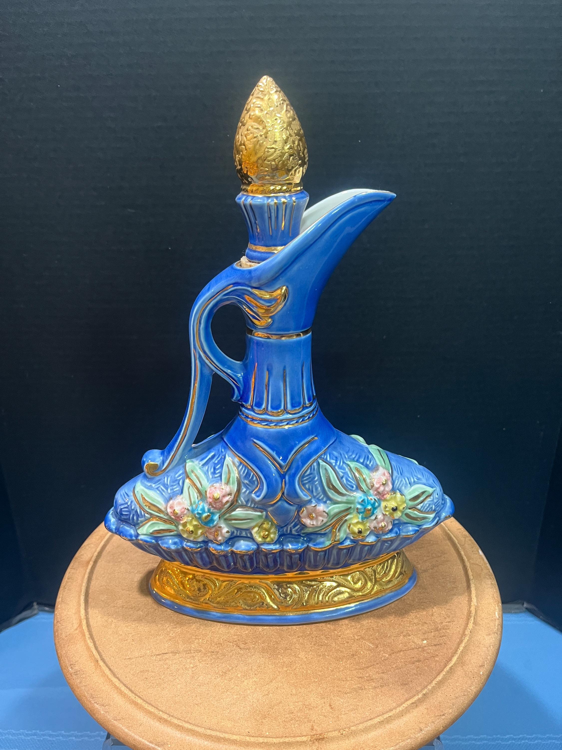 Vintage Jim Beam Whiskey Decanter - 1962 Regal China Floral Genie