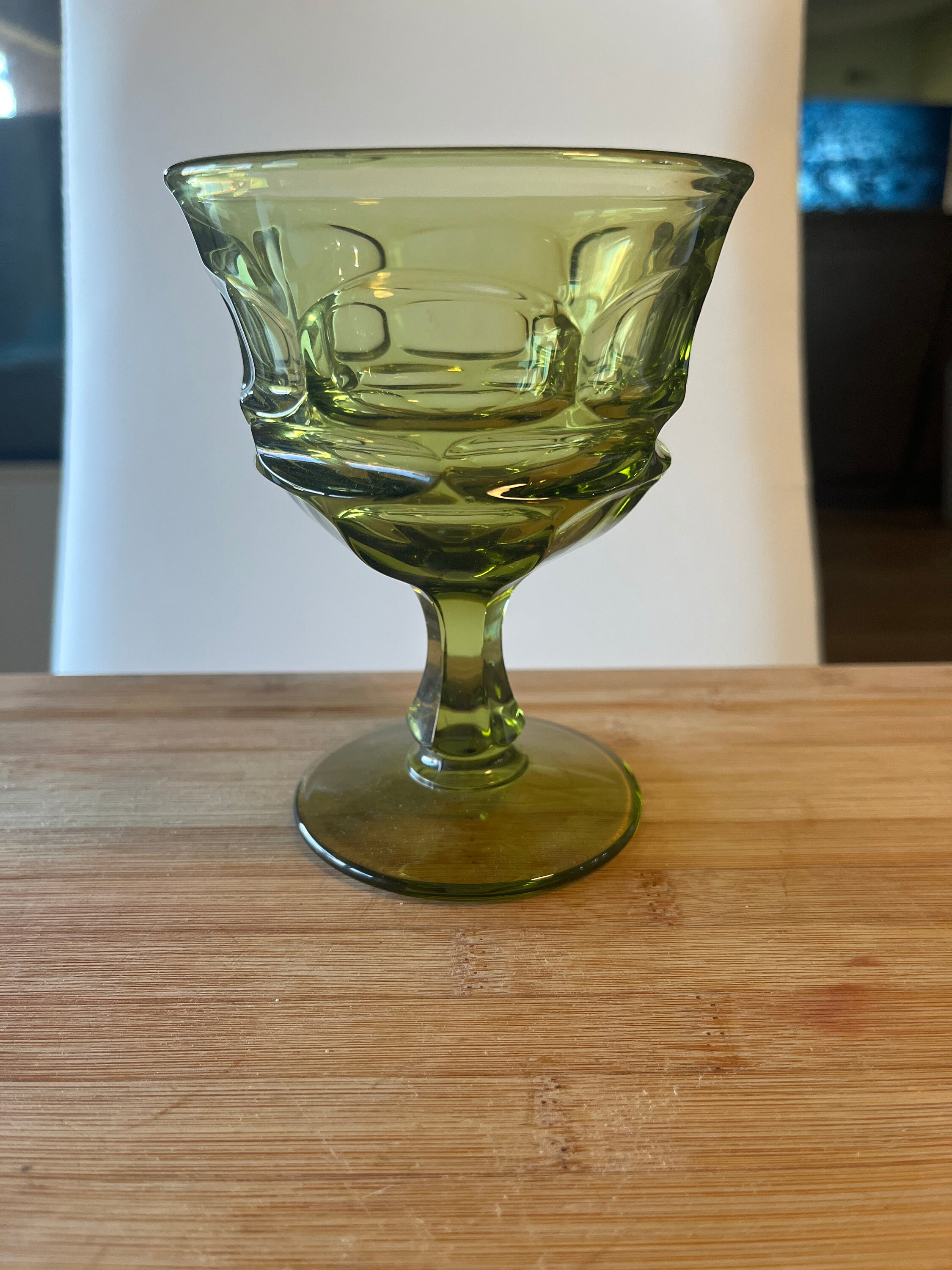 Vintage MCM Fostoria Angus Green Glasses/goblets Set of 6 - Etsy
