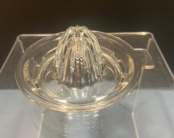Vintage Glass Juicer or Reamer with Bottom Juice Drain Vents