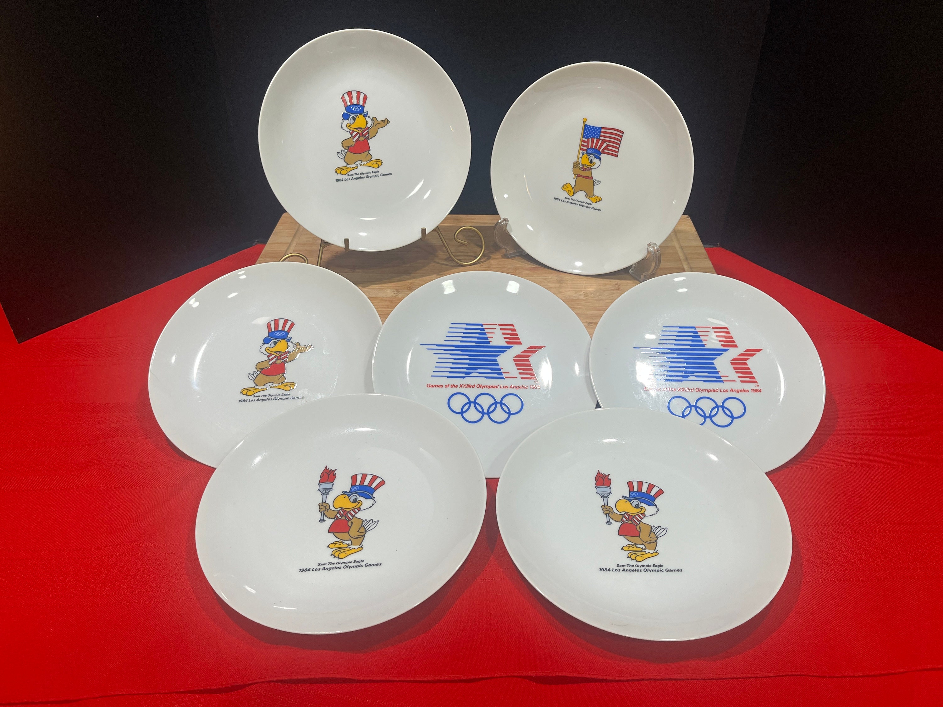 Vintage Los Angeles 1984 Summer Olympic Collection of 7 Official