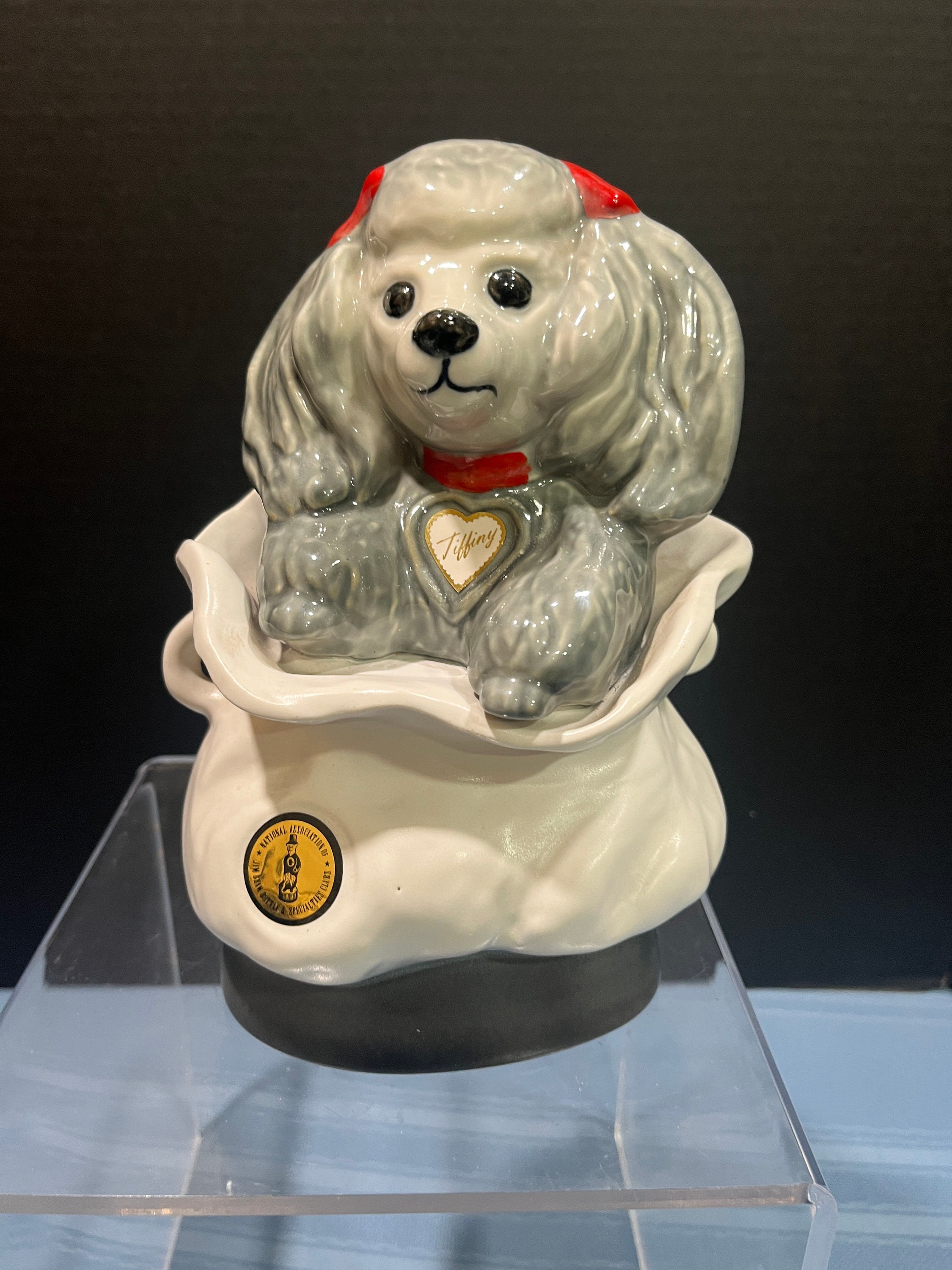 Vintage Empty Tiffany the Poodle Jim Beam Decanter - 1970's