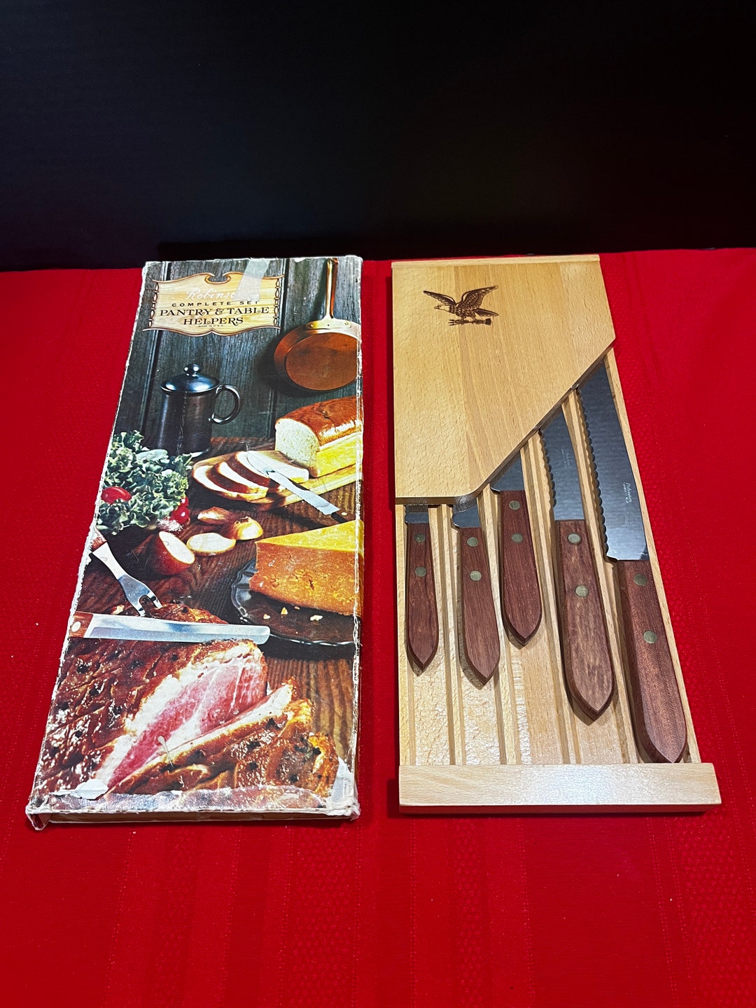 Vintage Robinsons Complete Knife Set Pantry N Table Helpers Original