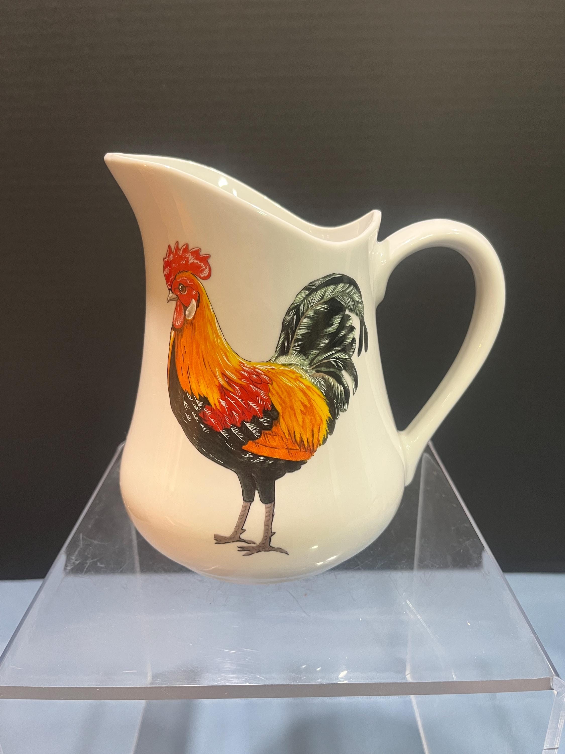 Vintage Cordon Bleu B.I.A Rooster Pitcher - Double Side Rooster