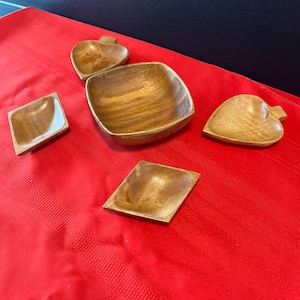 Vintage Diamonds and Spades Wood Bowl - Cards and Bridge Bowls