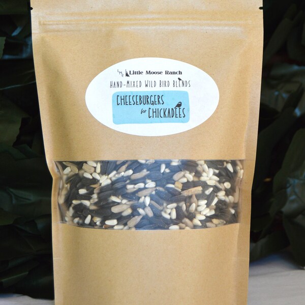 Wild Bird Seed Blend - Cheeseburgers for Chickadees, Chickadee Mix, 12 Ounces, Perfect for Backyard Bird Feeding