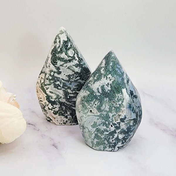 Druzy Moss Agate Crystal Mountains- Water Drops - Freeforms Home Decoration,Mineral Specimen,Reiki Heal,Crystal Gifts,Energy Crystal Chakra