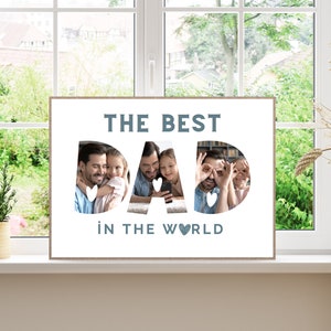 Regalos para Padre, Regalo de Aniversario, Día de la Madre, Regalo de Boda, Regalos Personalizados, Collage de Cartas, Dicho de Regalo del Día del Padre