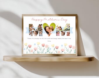 Personalized Mother's Day Poster | Gift for Mom | Photo Collage for Mom | Mother's Day Wall Decor Printable