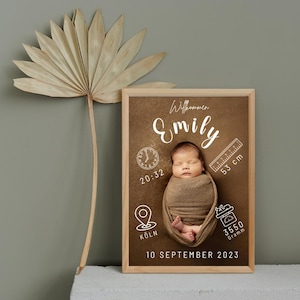 Cartel de nacimiento, cartel de fotos, carta natal, cartel de datos de nacimiento, anuncio de nacimiento, regalo de nacimiento personalizado, anuncio de nacimiento