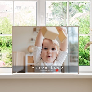 Personalisierter Poster-Baby Fotocollage für das 1.Jahr Schwangerschaft Benutzerdefiniertes Neugeborenes Kleinkind Collage zum 1. Geburtstag