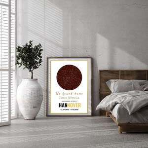 STARMAP gepersonaliseerde poster, STARMAP gepersonaliseerd, downloadbestand, nachtelijke hemelprint, nachtelijke hemelkaartprint, sterrenkaartposter