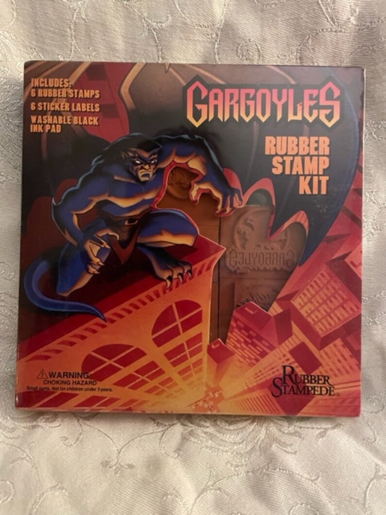 Vintage 1995 Gargoyles Rubber Stamp Kit Rubber Stampede 951.62 Stamps