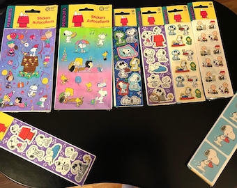1998 Sandylion Peanuts Stickers  Choice of 7 designs Fuzzy Mini,  Kromekote Maxi Activity, Prismatic Mini and Mylar Mini Sealed New