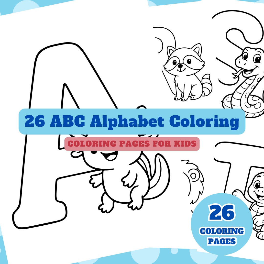 Dibujos para colorear del abecedario de animales para niños / Divertida ...