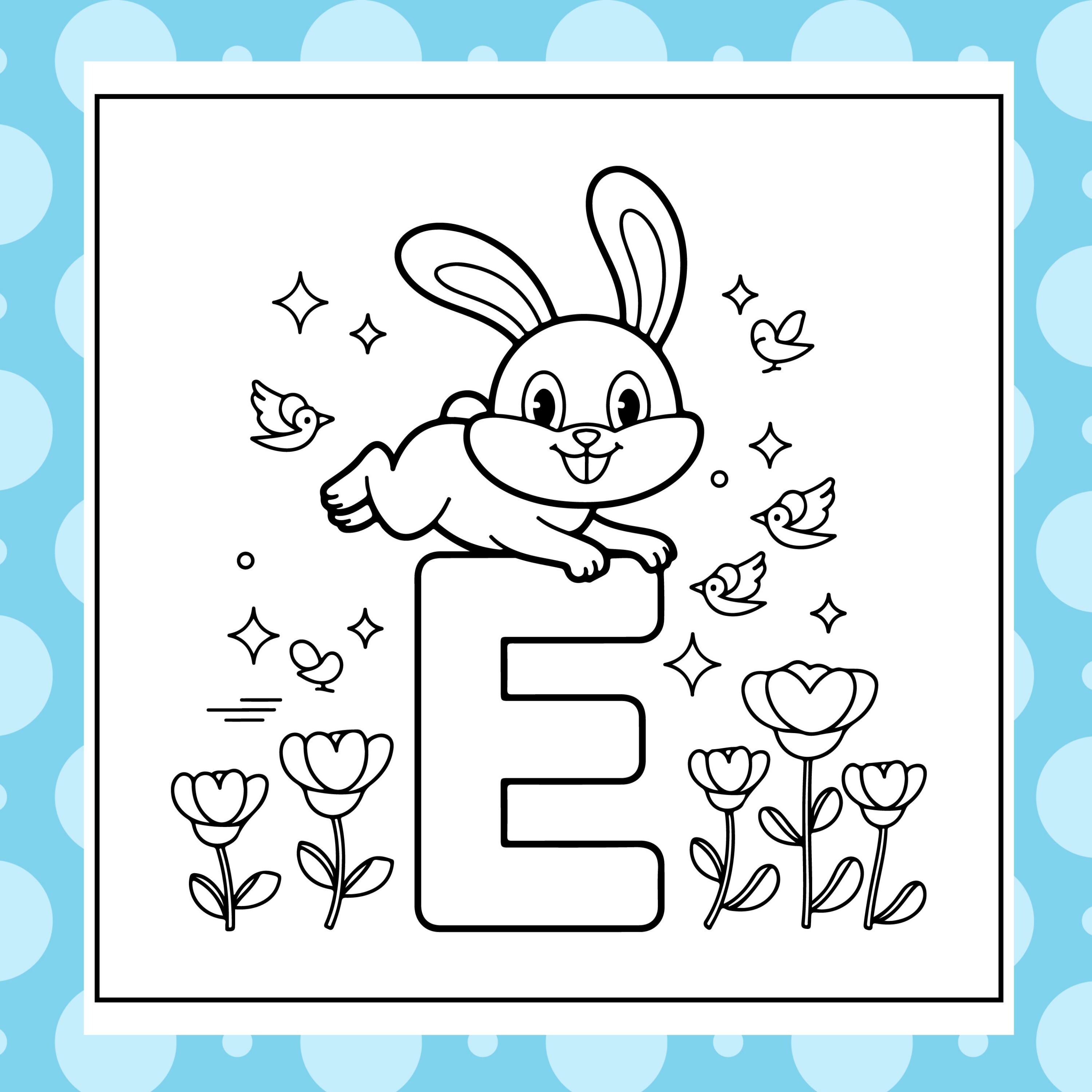 Easter Alphabet Coloring Pages for Kids | Fun ABC Learning Activity ...