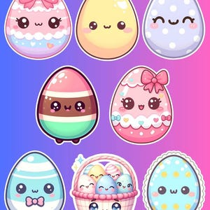 Huevos de Pascua - Juego de pegatinas
