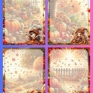 Herfstkaboutermeisjes - schrijfpapier