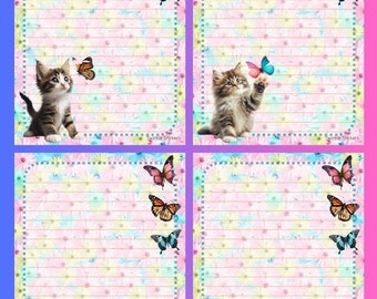 Cats&Butterflies A5 Writing Paper