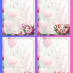 Tulip Bunnies - Carta da lettere