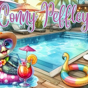 Adress Labels - Summer Turtle 1