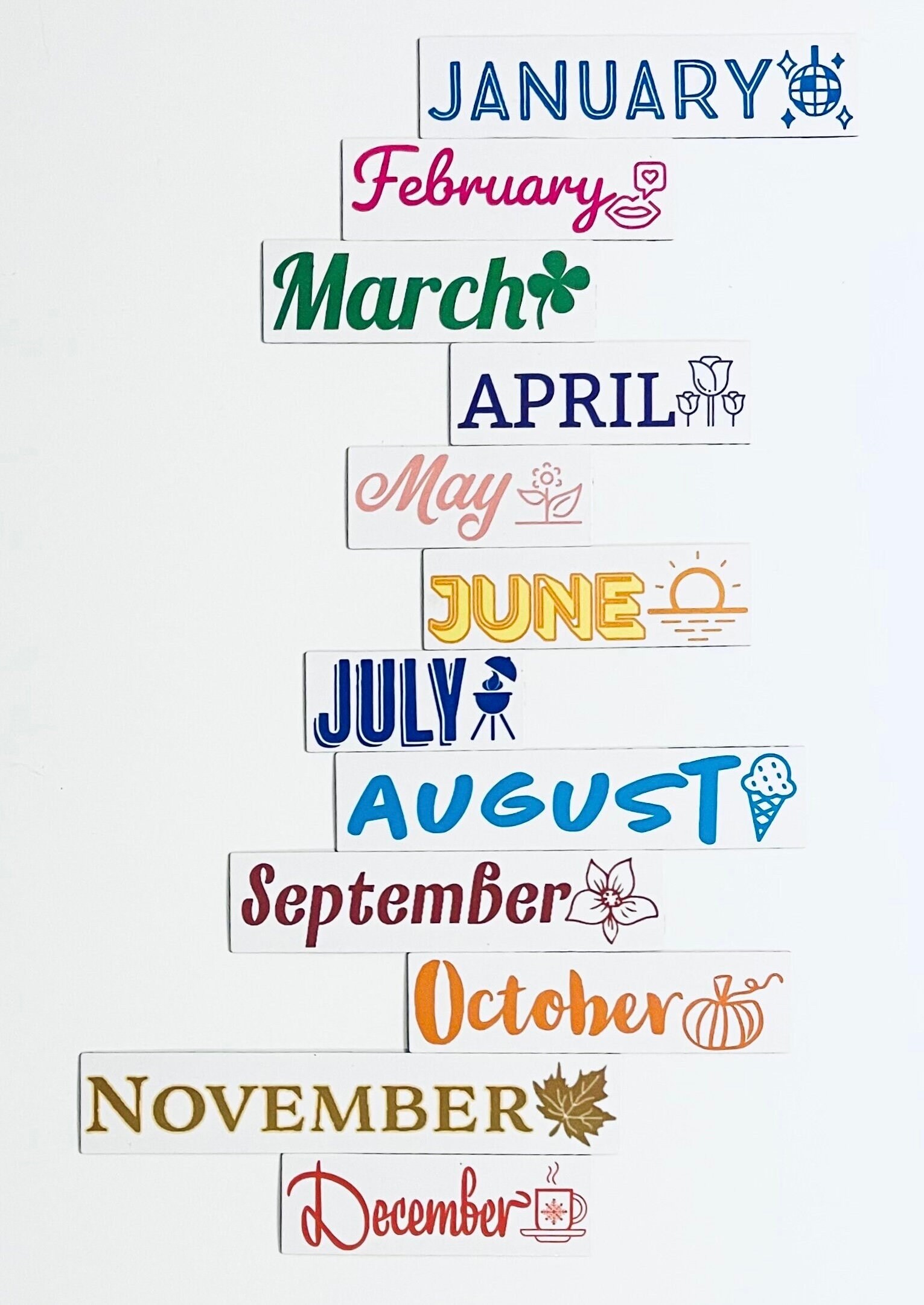 Calendar 12 Months Magnets