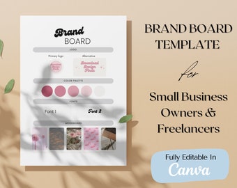 Merkbordsjabloon | Moodboard-kleurenpalet | Merkkit l Canva-sjabloon