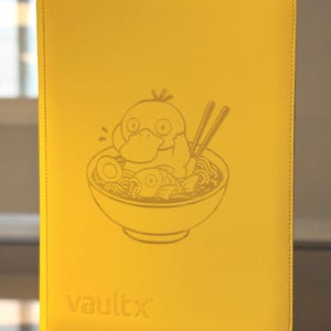 Ramen and Yellow Duck Engraved Vault X Binder – Engraved Card Organizer– Vault X 9-Pocket, 360 Card Capacity, trading card binder