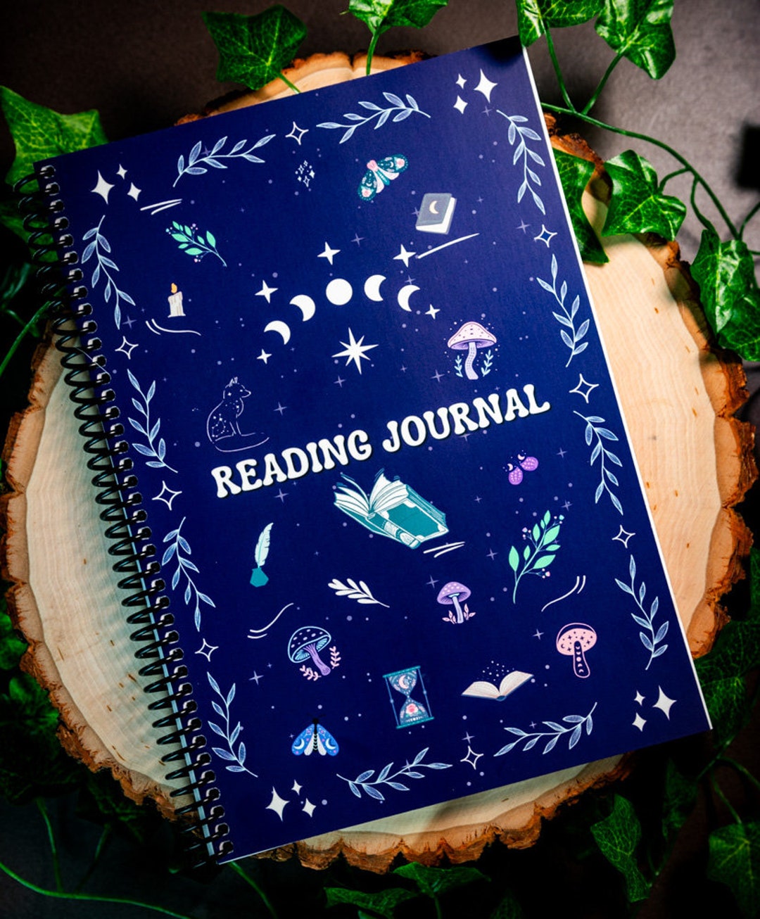 Coil Bound Reading Journal Etsy