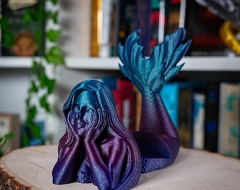 Mermaid Book Display Stand, 3D printed Fantasy Kindle rest | Whimsical Bookish Gifts