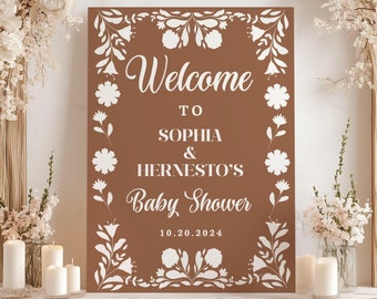 Cielito Lindo Baby Shower Welcome Sign, Cielito Lindo Baby Shower, Neutral Mexican Theme Baby Shower, 18x24 Welcome Sign, Digital Tarro