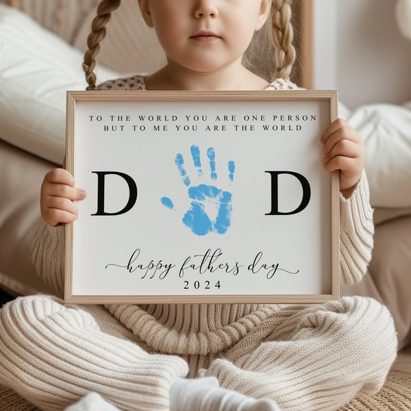 Father's Day Handprint Printable, DIY Craft Gift for Dad, Gift for Dad, Father's Day Printable, Digital Download, Father's Day Craft