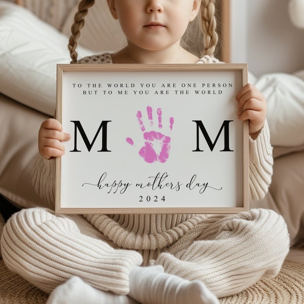 Mother's Day Handprint Printable, DIY Craft Gift for Mom, Gift for Mom, Mother's Day Printable, Digital Download, Mothers Day Craft Activity