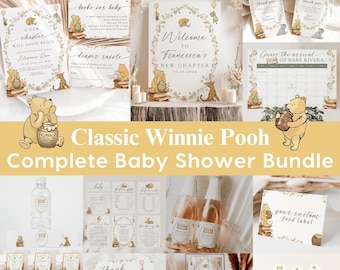 Classic Winnie-the-Pooh Bundle, A New Chapter Will Soon Begin Baby Shower Bundle, Storybook Classic Winnie-the-Pooh Bundle, books, floral