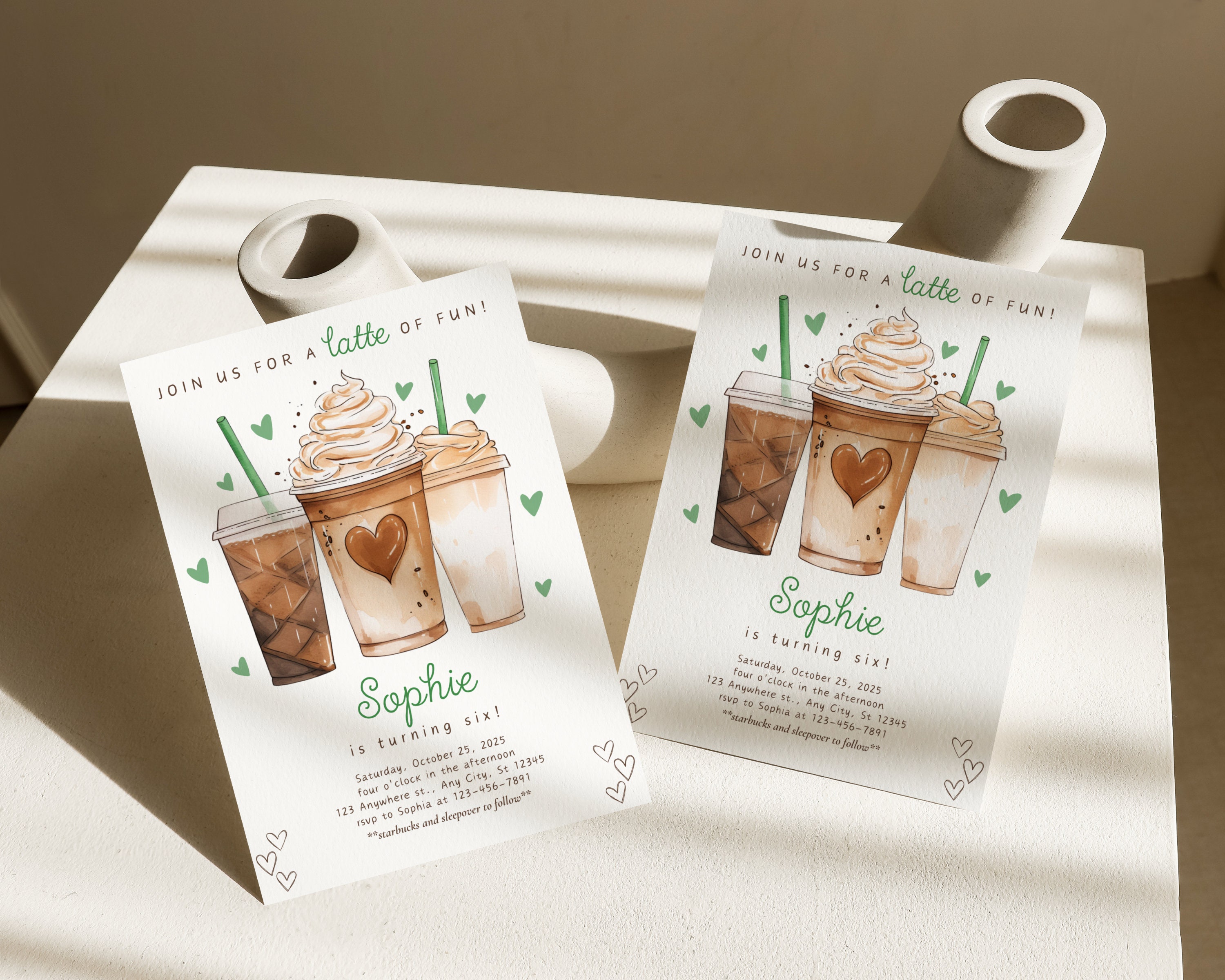 Coffee Rave Invite Coffee Birthday Invitation, Latte of Fun, Frappe Birthday, Coffee ...