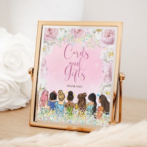 6 Editable Princess Party Table Signs, Princess Signs, Princess Party ...