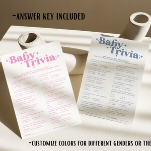 Baby Shower Trivia Game, Printable Baby Shower Games, Baby Shower ...