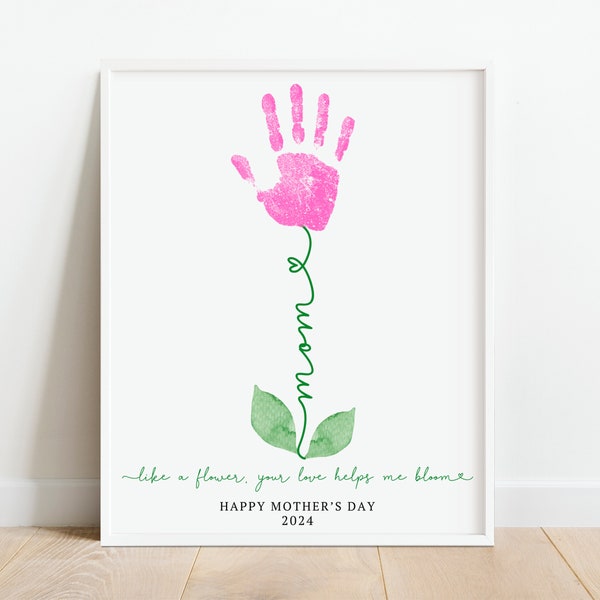 Mother's Day Handprint Printable, DIY Craft Gift for Mom, Gift for Mom, Mother's Day Printable, Digital Download, Mothers Day Craft Activity