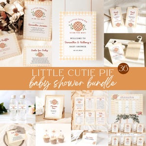 Cutie Pie Baby Shower Bundle, Fall Baby Shower Gender Neutral, Cutie Pie Theme Baby Shower, Picnic Baby Shower, A Little Cutie Pie Bundle