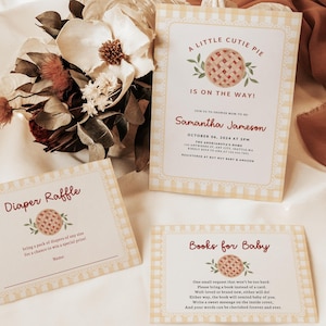Cutie Pie Baby Shower Set, Fall Baby Shower Gender Neutral, Cutie Pie Theme Baby Shower, Picnic Baby Shower, A Little Cutie Pie Bundle, Boho