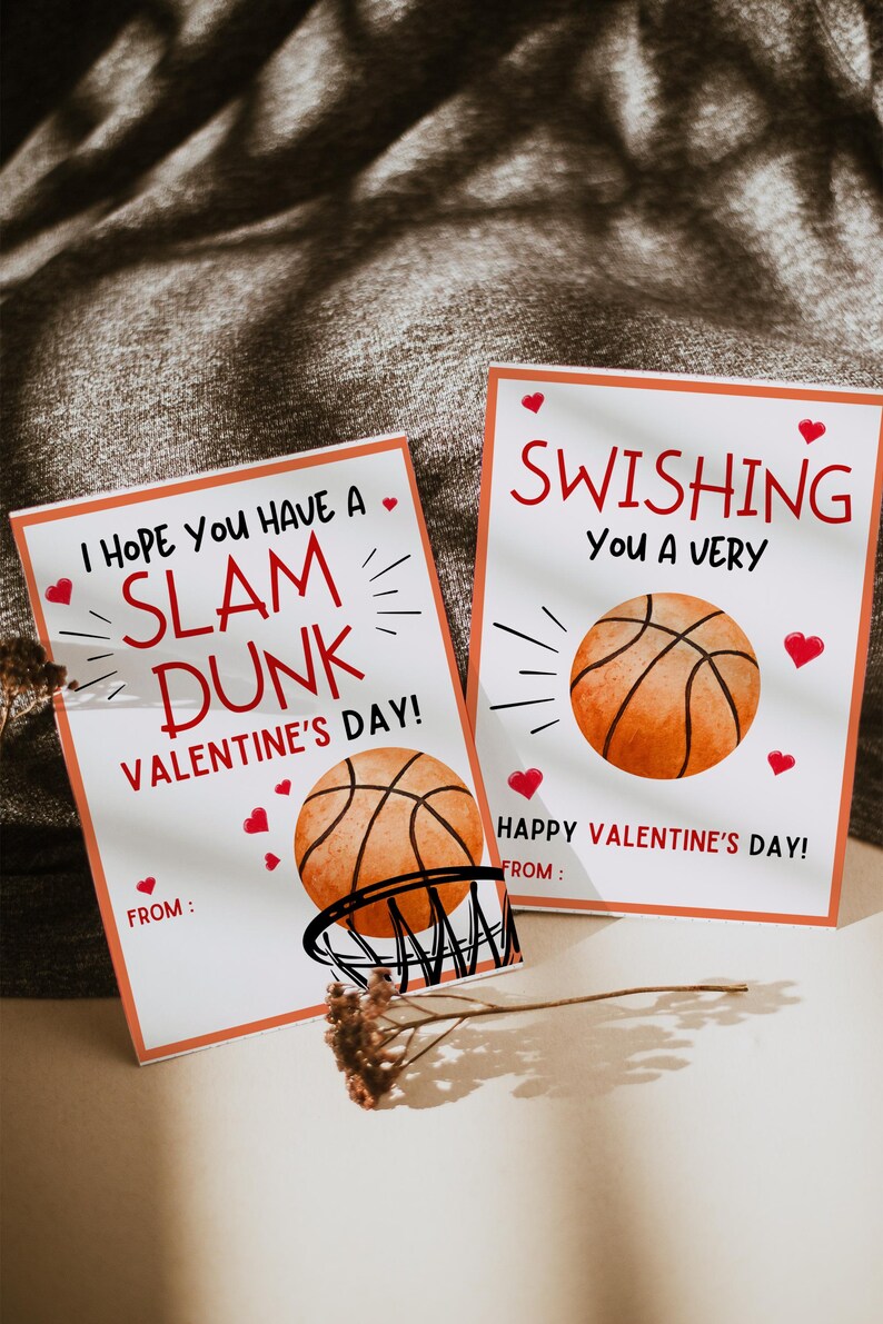 Basketball Valentine's Day Cards, All Star Valentines Cards, Printable ...