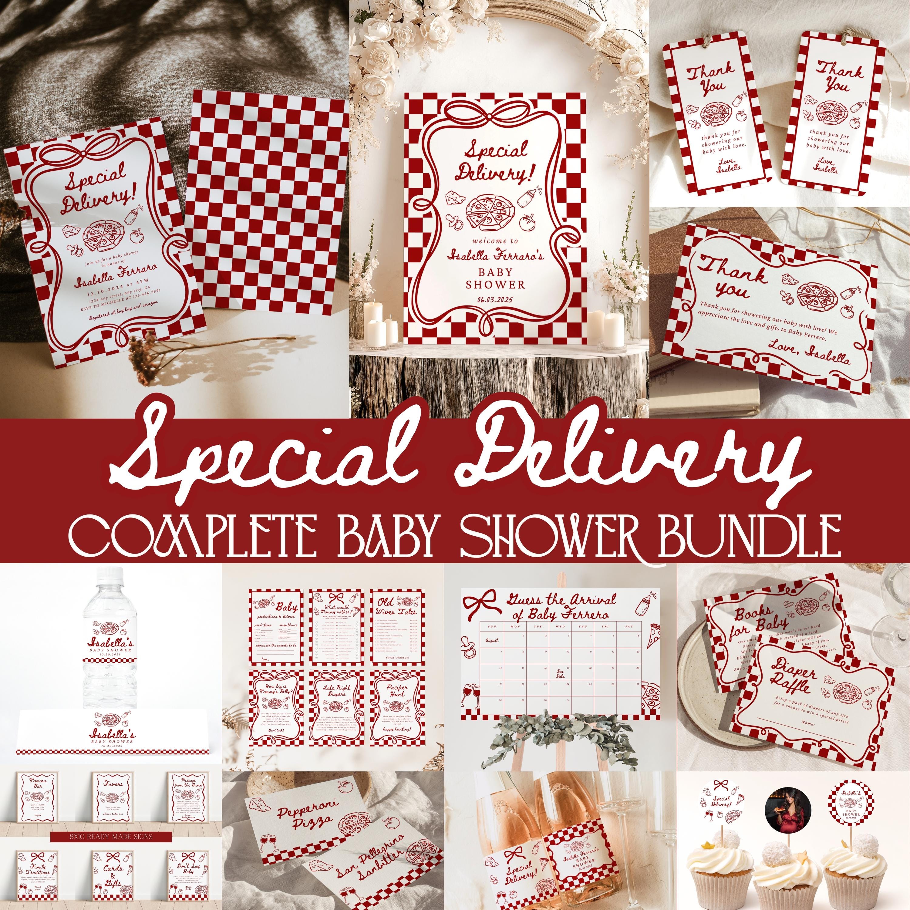 5 Giochi Per Baby Shower In 1 Pacchetto - Up And Away Hot Air Balloon Design Vintage - Per 10 Giocatori