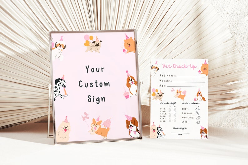 Lets Pawty Digital Template Bundle, Printable Puppy Party Decor, DOG ...