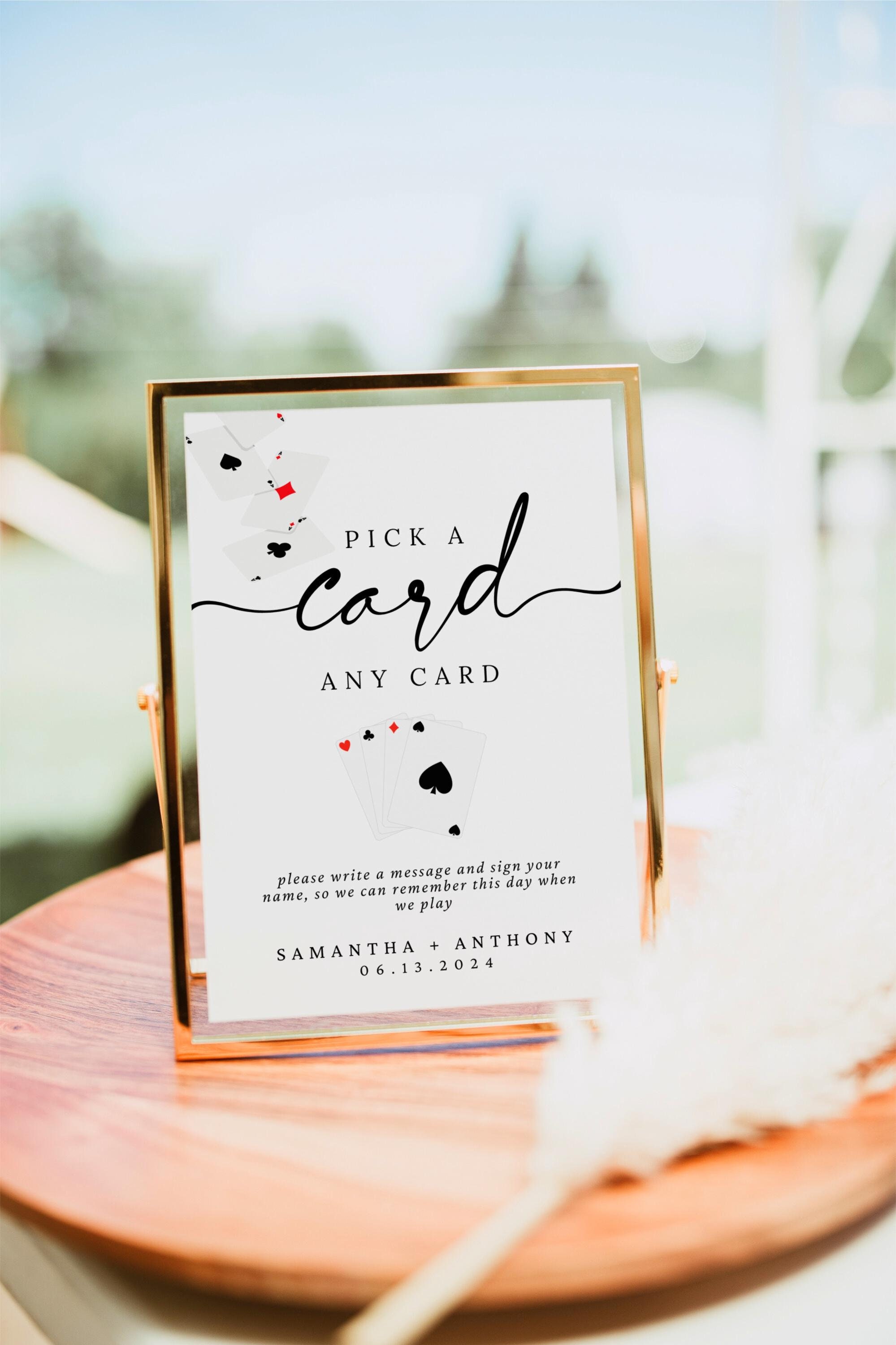 Playing Card Wedding Guest Book Sign, Playing Cards Guest Book Sign ...