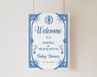 Cielito Lindo Baby Shower Welcome Sign, Cielito Lindo Baby Shower, Neutral Mexican Theme Baby Shower, 18x24 Welcome Sign, Digital, Editable